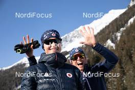 20.01.2021, Antholz, Italy (ITA): Joanne Reid (USA), Susan Dunklee (USA), (l-r) -  IBU World Cup Biathlon, training, Antholz (ITA). www.nordicfocus.com. © Manzoni/NordicFocus. Every downloaded picture is fee-liable.