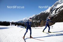 20.01.2021, Antholz, Italy (ITA): Dorothea Wierer (ITA), Federica Sanfilippo (ITA), (l-r) -  IBU World Cup Biathlon, training, Antholz (ITA). www.nordicfocus.com. © Manzoni/NordicFocus. Every downloaded picture is fee-liable.