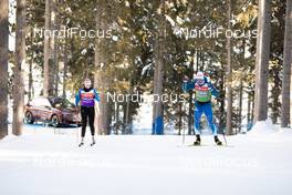 20.01.2021, Antholz, Italy (ITA): Venla Lehtonen (FIN), Jonne Kahkonen (FIN), coach Team Finland, (l-r) -  IBU World Cup Biathlon, training, Antholz (ITA). www.nordicfocus.com. © Manzoni/NordicFocus. Every downloaded picture is fee-liable.