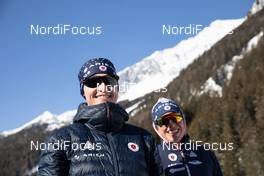 20.01.2021, Antholz, Italy (ITA): Joanne Reid (USA), Susan Dunklee (USA), (l-r) -  IBU World Cup Biathlon, training, Antholz (ITA). www.nordicfocus.com. © Manzoni/NordicFocus. Every downloaded picture is fee-liable.