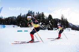 20.01.2021, Antholz, Italy (ITA): Christian Gow (CAN), Scott Gow (CAN), (l-r) -  IBU World Cup Biathlon, training, Antholz (ITA). www.nordicfocus.com. © Manzoni/NordicFocus. Every downloaded picture is fee-liable.