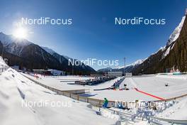 20.01.2021, Antholz, Italy (ITA): Event Feature: Overview over the venue of Antholz with the shooting range and the stadium infield -  IBU World Cup Biathlon, training, Antholz (ITA). www.nordicfocus.com. © Manzoni/NordicFocus. Every downloaded picture is fee-liable.