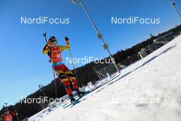 07.03.2021, Nove Mesto, Czech Republic (CZE): Lotte Lie (BEL) - IBU World Cup Biathlon, pursuit women, Nove Mesto (CZE). www.nordicfocus.com. © Manzoni/NordicFocus. Every downloaded picture is fee-liable.