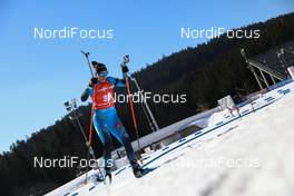 07.03.2021, Nove Mesto, Czech Republic (CZE): Julia Simon (FRA) - IBU World Cup Biathlon, pursuit women, Nove Mesto (CZE). www.nordicfocus.com. © Manzoni/NordicFocus. Every downloaded picture is fee-liable.