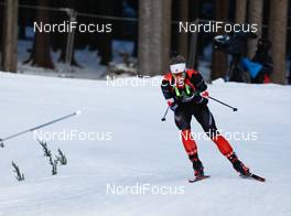 05.03.2021, Nove Mesto, Czech Republic (CZE): Scott Gow (CAN) - IBU World Cup Biathlon, relay men, Nove Mesto (CZE). www.nordicfocus.com. © Manzoni/NordicFocus. Every downloaded picture is fee-liable.
