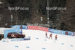 05.03.2021, Nove Mesto, Czech Republic (CZE): Michal Krcmar (CZE), Sturla Holm Laegreid (NOR), Erik Lesser (GER), (l-r) - IBU World Cup Biathlon, relay men, Nove Mesto (CZE). www.nordicfocus.com. © Manzoni/NordicFocus. Every downloaded picture is fee-liable.