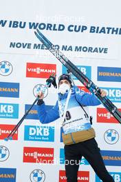 06.03.2021, Nove Mesto, Czech Republic (CZE): Simon Desthieux (FRA) - IBU World Cup Biathlon, sprint men, Nove Mesto (CZE). www.nordicfocus.com. © Manzoni/NordicFocus. Every downloaded picture is fee-liable.