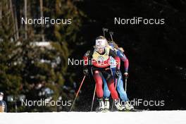 06.03.2021, Nove Mesto, Czech Republic (CZE): Tiril Eckhoff (NOR), Irene Cadurisch (SUI), (l-r) - IBU World Cup Biathlon, sprint women, Nove Mesto (CZE). www.nordicfocus.com. © Manzoni/NordicFocus. Every downloaded picture is fee-liable.