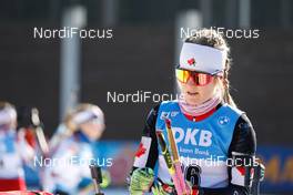 06.03.2021, Nove Mesto, Czech Republic (CZE): Emma Lunder (CAN) - IBU World Cup Biathlon, sprint women, Nove Mesto (CZE). www.nordicfocus.com. © Manzoni/NordicFocus. Every downloaded picture is fee-liable.