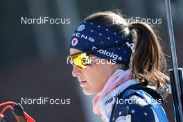 06.03.2021, Nove Mesto, Czech Republic (CZE): Clare Egan (USA) - IBU World Cup Biathlon, sprint women, Nove Mesto (CZE). www.nordicfocus.com. © Manzoni/NordicFocus. Every downloaded picture is fee-liable.