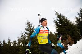 03.03.2021, Nove Mesto, Czech Republic (CZE): Quentin Fillon Maillet (FRA) - IBU World Cup Biathlon, training, Nove Mesto (CZE). www.nordicfocus.com. © Manzoni/NordicFocus. Every downloaded picture is fee-liable.