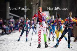 03.03.2021, Nove Mesto, Czech Republic (CZE): Event Feature: undefined athlete competes in the deep snow - IBU World Cup Biathlon, training, Nove Mesto (CZE). www.nordicfocus.com. © Manzoni/NordicFocus. Every downloaded picture is fee-liable.