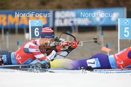 14.03.2021, Nove Mesto, Czech Republic (CZE): Leif Nordgren (USA) - IBU World Cup Biathlon, relay mixed, Nove Mesto (CZE). www.nordicfocus.com. © Manzoni/NordicFocus. Every downloaded picture is fee-liable.