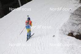 14.03.2021, Nove Mesto, Czech Republic (CZE): Jesper Nelin (SWE) - IBU World Cup Biathlon, relay mixed, Nove Mesto (CZE). www.nordicfocus.com. © Manzoni/NordicFocus. Every downloaded picture is fee-liable.