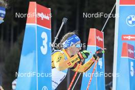 13.03.2021, Nove Mesto, Czech Republic (CZE): Franziska Preuss (GER) - IBU World Cup Biathlon, pursuit women, Nove Mesto (CZE). www.nordicfocus.com. © Manzoni/NordicFocus. Every downloaded picture is fee-liable.