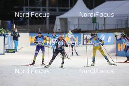 13.03.2021, Nove Mesto, Czech Republic (CZE): Darya Blashko (UKR), Dunja Zdouc (AUT), Linn Persson (SWE), (l-r) - IBU World Cup Biathlon, pursuit women, Nove Mesto (CZE). www.nordicfocus.com. © Manzoni/NordicFocus. Every downloaded picture is fee-liable.