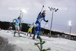 13.03.2021, Nove Mesto, Czech Republic (CZE): Milena Todorova (BUL), Mona Brorsson (SWE), Alla Ghilenko (MDA), (l-r) - IBU World Cup Biathlon, pursuit women, Nove Mesto (CZE). www.nordicfocus.com. © Manzoni/NordicFocus. Every downloaded picture is fee-liable.