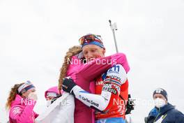 14.03.2021, Nove Mesto, Czech Republic (CZE): Lucie Charvatova (CZE), Ondrej Moravec (CZE), (l-r) - IBU World Cup Biathlon, single mixed relay, Nove Mesto (CZE). www.nordicfocus.com. © Manzoni/NordicFocus. Every downloaded picture is fee-liable.