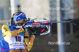 12.03.2021, Nove Mesto, Czech Republic (CZE): Franziska Preuss (GER) - IBU World Cup Biathlon, sprint women, Nove Mesto (CZE). www.nordicfocus.com. © Manzoni/NordicFocus. Every downloaded picture is fee-liable.