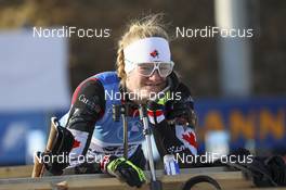 12.03.2021, Nove Mesto, Czech Republic (CZE): Sarah Beaudry (CAN) - IBU World Cup Biathlon, sprint women, Nove Mesto (CZE). www.nordicfocus.com. © Manzoni/NordicFocus. Every downloaded picture is fee-liable.