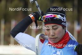 12.03.2021, Nove Mesto, Czech Republic (CZE): Sari Maeda (JPN) - IBU World Cup Biathlon, sprint women, Nove Mesto (CZE). www.nordicfocus.com. © Manzoni/NordicFocus. Every downloaded picture is fee-liable.