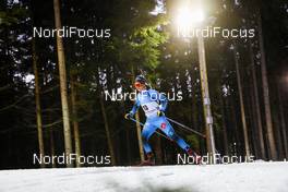 12.03.2021, Nove Mesto, Czech Republic (CZE): Anais Chevalier-Bouchet (FRA) - IBU World Cup Biathlon, sprint women, Nove Mesto (CZE). www.nordicfocus.com. © Manzoni/NordicFocus. Every downloaded picture is fee-liable.