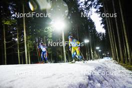 12.03.2021, Nove Mesto, Czech Republic (CZE): Dorothea Wierer (ITA), Hanna Oeberg (SWE), (l-r) - IBU World Cup Biathlon, sprint women, Nove Mesto (CZE). www.nordicfocus.com. © Manzoni/NordicFocus. Every downloaded picture is fee-liable.