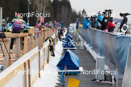 10.03.2021, Nove Mesto, Czech Republic (CZE): Event Feature: overview over the referees area at the shooting range - IBU World Cup Biathlon, training, Nove Mesto (CZE). www.nordicfocus.com. © Manzoni/NordicFocus. Every downloaded picture is fee-liable.