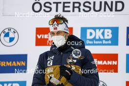 18.03.2021, Oestersund, Sweden, (SWE): Sturla Holm Laegreid (NOR) - IBU World Cup Biathlon, cups, Oestersund (SWE). www.nordicfocus.com. © Manzoni/NordicFocus. Every downloaded picture is fee-liable.