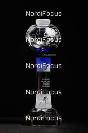 16.03.2021, Oestersund, Sweden, (SWE): The Crystal Globe for the Pursuit women - IBU World Cup Biathlon, cups, Oestersund (SWE). www.nordicfocus.com. © Manzoni/NordicFocus. Every downloaded picture is fee-liable.