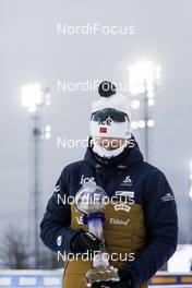 19.03.2021, Oestersund, Sweden, (SWE): Johannes Thingnes Boe (NOR) - IBU World Cup Biathlon, cups, Oestersund (SWE). www.nordicfocus.com. © Manzoni/NordicFocus. Every downloaded picture is fee-liable.