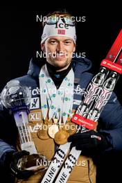 21.03.2021, Oestersund, Sweden, (SWE): Sturla Holm Laegreid (NOR) - IBU World Cup Biathlon, cups, Oestersund (SWE). www.nordicfocus.com. © Manzoni/NordicFocus. Every downloaded picture is fee-liable.