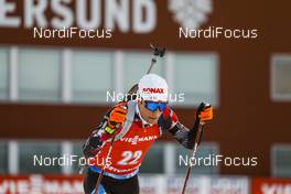 21.03.2021, Oestersund, Sweden, (SWE): Felix Leitner (AUT) - IBU World Cup Biathlon, mass men, Oestersund (SWE). www.nordicfocus.com. © Manzoni/NordicFocus. Every downloaded picture is fee-liable.