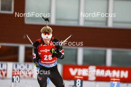 21.03.2021, Oestersund, Sweden, (SWE): Scott Gow (CAN) - IBU World Cup Biathlon, mass men, Oestersund (SWE). www.nordicfocus.com. © Manzoni/NordicFocus. Every downloaded picture is fee-liable.