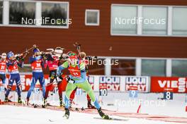 21.03.2021, Oestersund, Sweden, (SWE): Jakov Fak (SLO) - IBU World Cup Biathlon, mass men, Oestersund (SWE). www.nordicfocus.com. © Manzoni/NordicFocus. Every downloaded picture is fee-liable.