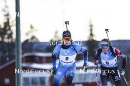 21.03.2021, Oestersund, Sweden, (SWE): Anais Chevalier-Bouchet (FRA), Lisa Theresa Hauser (AUT), (l-r) - IBU World Cup Biathlon, mass women, Oestersund (SWE). www.nordicfocus.com. © Manzoni/NordicFocus. Every downloaded picture is fee-liable.