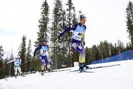 20.03.2021, Oestersund, Sweden, (SWE): Anton Dudchenko (UKR), Bogdan Tsymbal (UKR), (l-r) - IBU World Cup Biathlon, pursuit men, Oestersund (SWE). www.nordicfocus.com. © Manzoni/NordicFocus. Every downloaded picture is fee-liable.