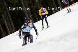 20.03.2021, Oestersund, Sweden, (SWE): Alexandr Mukhin (KAZ) - IBU World Cup Biathlon, pursuit men, Oestersund (SWE). www.nordicfocus.com. © Manzoni/NordicFocus. Every downloaded picture is fee-liable.