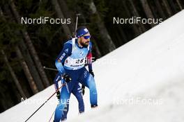 20.03.2021, Oestersund, Sweden, (SWE): Benjamin Weger (SUI) - IBU World Cup Biathlon, pursuit men, Oestersund (SWE). www.nordicfocus.com. © Manzoni/NordicFocus. Every downloaded picture is fee-liable.