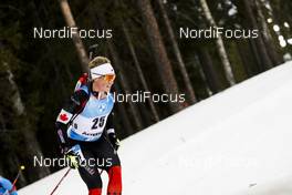 20.03.2021, Oestersund, Sweden, (SWE): Scott Gow (CAN) - IBU World Cup Biathlon, pursuit men, Oestersund (SWE). www.nordicfocus.com. © Manzoni/NordicFocus. Every downloaded picture is fee-liable.