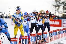 20.03.2021, Oestersund, Sweden, (SWE): Martin Ponsiluoma (SWE), Evgeniy Garanichev (RUS), (l-r) - IBU World Cup Biathlon, pursuit men, Oestersund (SWE). www.nordicfocus.com. © Manzoni/NordicFocus. Every downloaded picture is fee-liable.