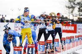 20.03.2021, Oestersund, Sweden, (SWE): Emilien Jacquelin (FRA), Martin Ponsiluoma (SWE), (l-r) - IBU World Cup Biathlon, pursuit men, Oestersund (SWE). www.nordicfocus.com. © Manzoni/NordicFocus. Every downloaded picture is fee-liable.