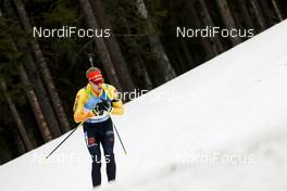 20.03.2021, Oestersund, Sweden, (SWE): Roman Rees (GER) - IBU World Cup Biathlon, pursuit men, Oestersund (SWE). www.nordicfocus.com. © Manzoni/NordicFocus. Every downloaded picture is fee-liable.