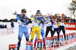 20.03.2021, Oestersund, Sweden, (SWE): Emilien Jacquelin (FRA), Martin Ponsiluoma (SWE), (l-r) - IBU World Cup Biathlon, pursuit men, Oestersund (SWE). www.nordicfocus.com. © Manzoni/NordicFocus. Every downloaded picture is fee-liable.