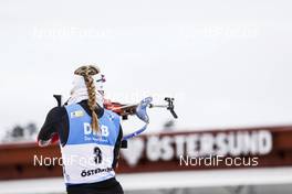 20.03.2021, Oestersund, Sweden, (SWE): Ingrid Landmark Tandrevold (NOR) - IBU World Cup Biathlon, pursuit women, Oestersund (SWE). www.nordicfocus.com. © Manzoni/NordicFocus. Every downloaded picture is fee-liable.