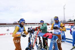 20.03.2021, Oestersund, Sweden, (SWE): Franziska Preuss (GER), Vanessa Hinz (GER), (l-r) - IBU World Cup Biathlon, pursuit women, Oestersund (SWE). www.nordicfocus.com. © Manzoni/NordicFocus. Every downloaded picture is fee-liable.