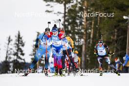 20.03.2021, Oestersund, Sweden, (SWE): Larisa Kuklina (RUS), Anais Bescond (FRA), (l-r) - IBU World Cup Biathlon, pursuit women, Oestersund (SWE). www.nordicfocus.com. © Manzoni/NordicFocus. Every downloaded picture is fee-liable.