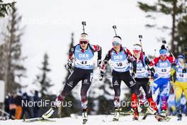 20.03.2021, Oestersund, Sweden, (SWE): Julia Schwaiger (AUT), Dunja Zdouc (AUT), (l-r) - IBU World Cup Biathlon, pursuit women, Oestersund (SWE). www.nordicfocus.com. © Manzoni/NordicFocus. Every downloaded picture is fee-liable.