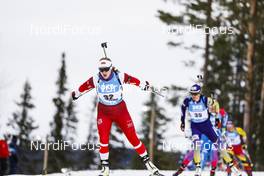 20.03.2021, Oestersund, Sweden, (SWE): Sanita Bulina (LAT) - IBU World Cup Biathlon, pursuit women, Oestersund (SWE). www.nordicfocus.com. © Manzoni/NordicFocus. Every downloaded picture is fee-liable.