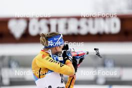 20.03.2021, Oestersund, Sweden, (SWE): Franziska Preuss (GER) - IBU World Cup Biathlon, pursuit women, Oestersund (SWE). www.nordicfocus.com. © Manzoni/NordicFocus. Every downloaded picture is fee-liable.